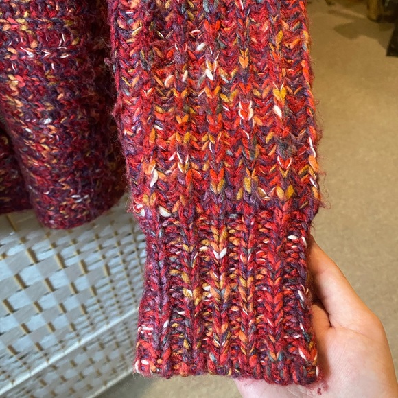Jessica Soft Knit Red/Multi-Colour Sweater with Zipper Size 16 (14-16) - Picture 6 of 9